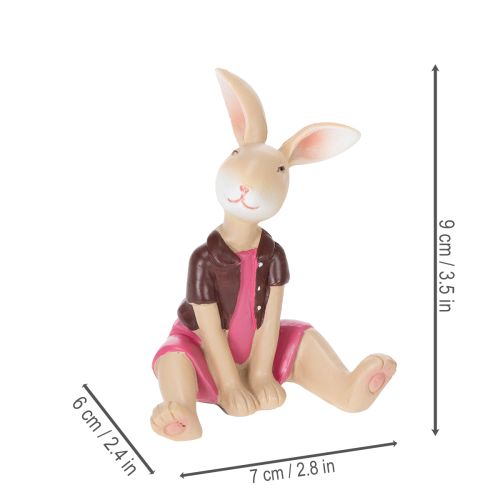Prodotto Figurine di coniglietti pasquali Decorazione da tavola per Pasqua e primavera 9 cm, 4 pezzi