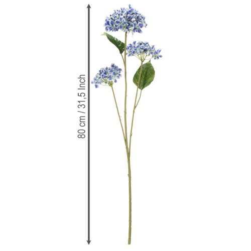 Prodotto Ramo fiorito di ortensia per una decorazione elegante della casa, 80 cm, 2 pezzi