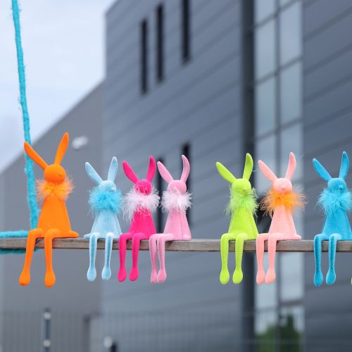 Prodotto Decorazione pasquale, coniglio da mensola, ideale come graziosa decorazione primaverile da tavola, 27 cm, 2 pezzi