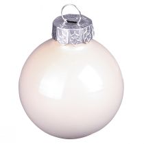 Prodotto Palline per albero di Natale Palline per albero in vetro Berry Mix Ø5cm 24 pezzi Berry rosa beige crema lucido