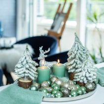 Prodotto Albero di Natale decorativo, decorazione invernale, abete con neve H19cm