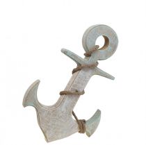 Prodotto Anchor Deco Wood Maritime Deco Bianco Blu 24,5 cm x 14,5 cm