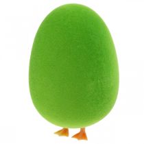 Prodotto Decorazione uovo di Pasqua con gambe Decorazione uovo di Pasqua uovo verde H13cm 4 pezzi