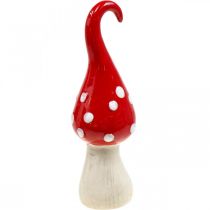 Prodotto Deco Fly Agarico Ceramica Deco Fungo Rosso Bianco Ø6.5cm H21cm