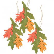 Prodotto Ciondolo decorativo autunnale foglie di legno foglia di quercia 17 cm 6 pezzi