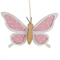 Prodotto Bastoncini decorativi farfalla rosa in legno 7,5 cm 28 cm 12 pezzi