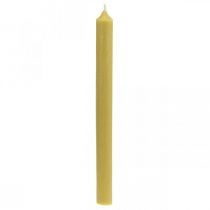 Prodotto Candele rustiche candele a bastoncino alto tinta unita giallo 350/28mm 4 pezzi