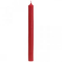 Prodotto Candele rustiche candele con bastoncino alto rosso massiccio 350/28mm 4pz