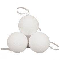 Prodotto Appendiabiti decorativo per palle di neve neve artificiale Ø7,5 cm 6 pezzi