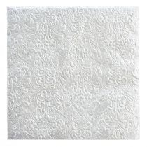 Tovaglioli Colore Argento Goffrato Ornamento 33x33cm 15pz