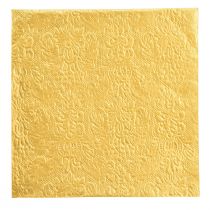 Tovaglioli oro con decori in rilievo 33x33 cm 15pz
