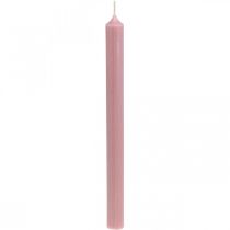 Prodotto Candele rustiche, candele a bastoncino, tinta unita rosa, 350/28 mm, 4 pezzi