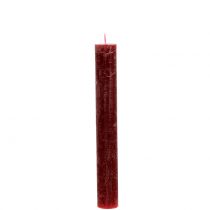 Prodotto Candele coniche tinta unita rosso scuro 34 mm x 240 mm 4 pezzi