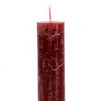 Prodotto Candele coniche tinta unita rosso scuro 34 mm x 240 mm 4 pezzi