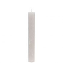 Prodotto Candele coniche tinta unita grigio 34 mm x 240 mm 4 pezzi