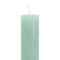 Prodotto Candele coniche tinta unita verde chiaro 34 mm x 240 mm 4 pezzi