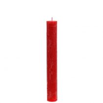 Prodotto Candele coniche tinte di rosso 34 mm x 240 mm 4 pezzi