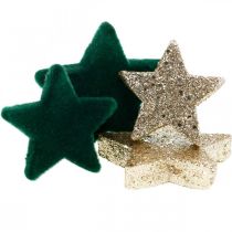 Prodotto Gli zuccherini a stella mescolano Natale verde e oro 4cm/5cm 40p