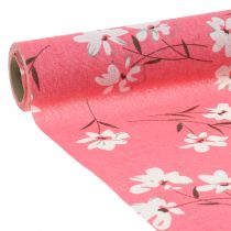 Prodotto Tessuto decorativo fiori rosa 30 cm x 3 m