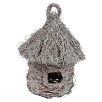 Prodotto Casetta per uccelli decorativa casa sull&#39;albero decorativa in legno e metallo Ø17cm H26cm