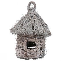 Prodotto Casetta per uccelli decorativa casa sull&#39;albero decorativa in legno e metallo Ø17cm H26cm
