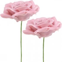 Prodotto Rose decorative rose in cera rosa cera Ø8cm 12 pezzi