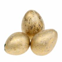 Prodotto Uovo di quaglia come decorazione vuoto oro 3 cm 50 pezzi
