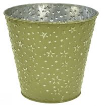 Prodotto Vaso da fiori in metallo stelle verde argento Ø16cm