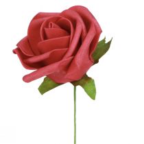 Rose in schiuma Rose artificiali rosse in schiuma 7,5 cm 18 pz