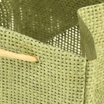 Prodotto Sacchetti regalo con manico in carta stagnola verde 10,5 cm 12 pz