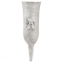 Vaso tombale in poliresina con motivo angelo vaso da inserire H29 cm