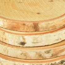 Prodotto Dischi di legno con corteccia Disco di betulla naturale Ø9-10cm 7 pz