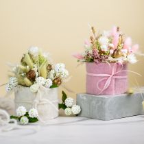 Prodotto Bouquet di fiori artificiali fiori di seta ramo di bacche bianco 48 cm