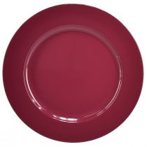 Prodotto Piatti versatili in plastica rosso scuro – 28 cm, perfetti per la decorazione e l&#39;uso esterno – 4 pezzi