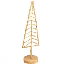 Prodotto Supporto per decorazione albero di Natale in metallo legno naturale H39 cm 2 pezzi