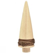 Prodotto Decorazione da tavolo in legno naturale per albero di Natale Natale H18cm 2 pezzi