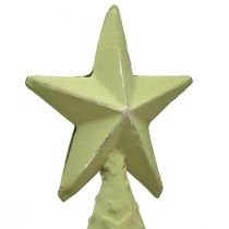 Prodotto Albero di Natale in metallo legno argento verde stelle vintage H75cm