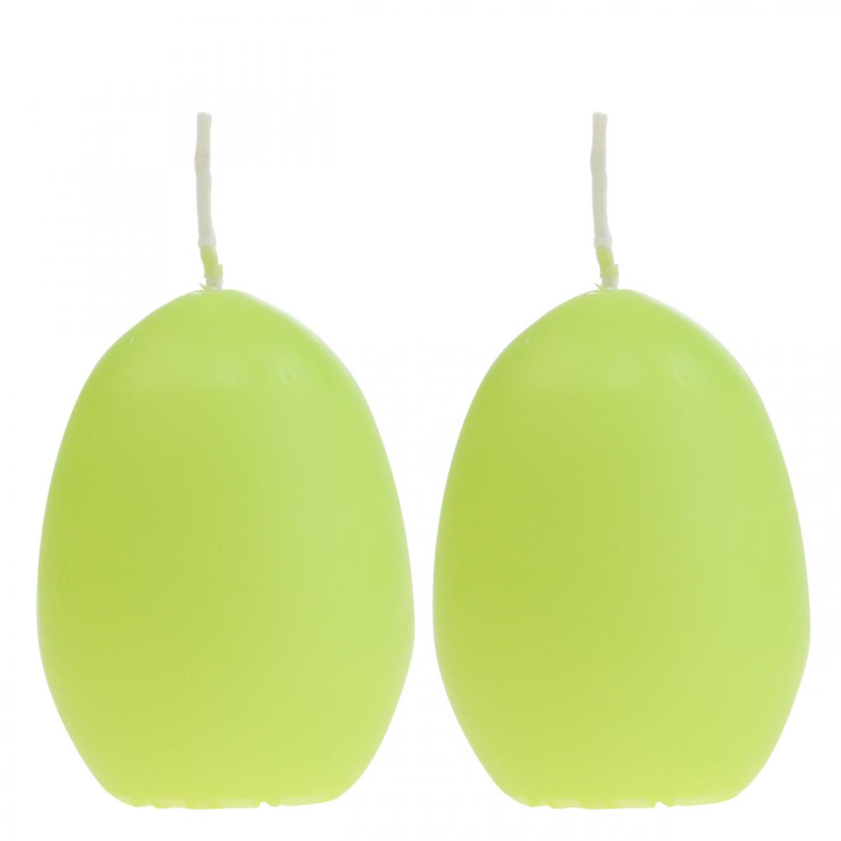 Candele pasquali a forma di uovo, candele a uovo Pasqua lime  Ø4,5 cm H6 cm 6 pezzi-17-ES-EI1-6-UK_88