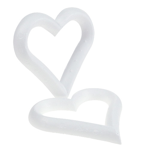 3 Pezzi Decorazione Di Forma Cuore In Polistirolo Bianco Fai-da-te