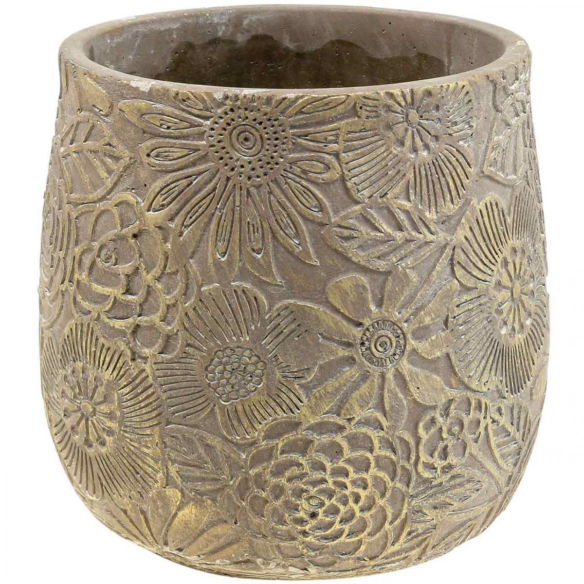 Fioriera fiori d'oro vaso da fiori in ceramica Ø13,5cm  H15cm-07058