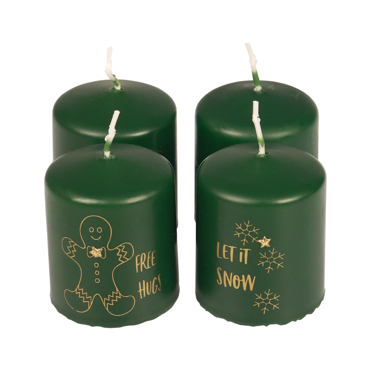 Quattro Candele Verdi Di Natale Immagine Stock - Immagine di candela, arco:  62386073