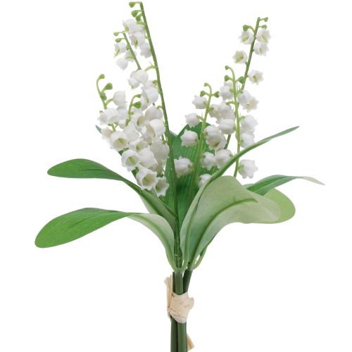 Floristik24 Mughetto decorativo fiori primaverili artificiali bianchi 31 cm 3 pz