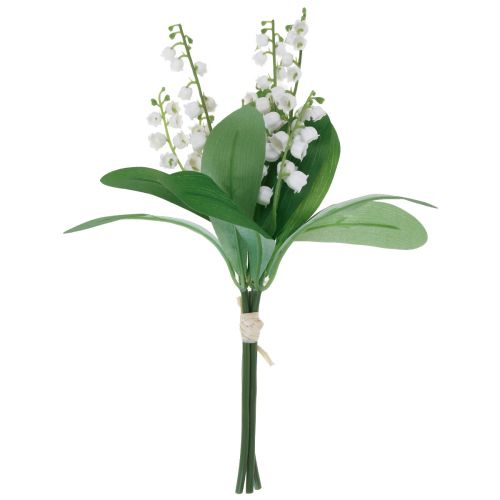 Prodotto Mughetto decorativo fiori primaverili artificiali bianchi 31 cm 3 pz