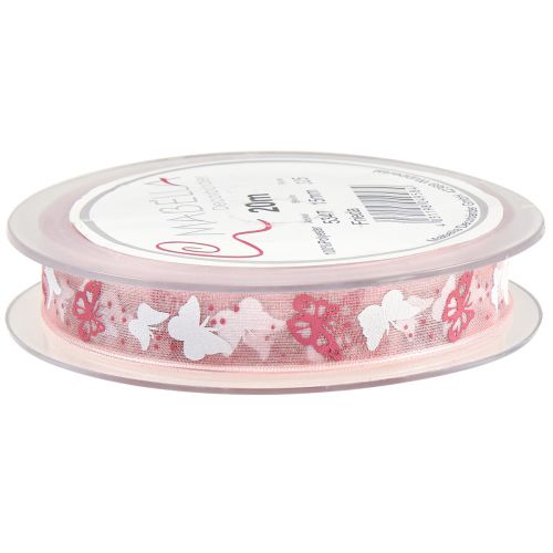 Prodotto Nastro di organza farfalla nastro rosa 15 mm 20 m