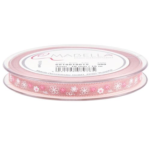 Prodotto Nastro regalo fiori nastro decorativo nastro rosa 10 mm 15 m