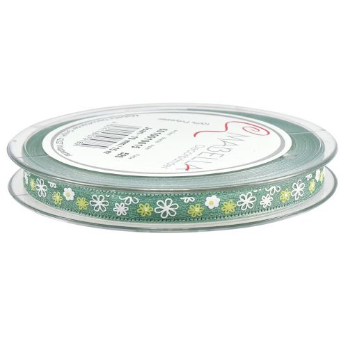 Prodotto Nastro regalo fiori nastro decorativo nastro verde 10 mm 15 m