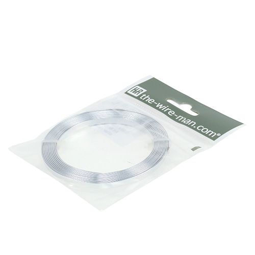 Prodotto Filo piatto in alluminio argento 5 mm x 1 mm 2,5 m