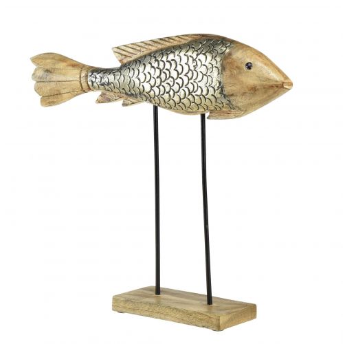 Prodotto Pesce in legno con decorazione in metallo decorazione pesce 35x7x29,5 cm