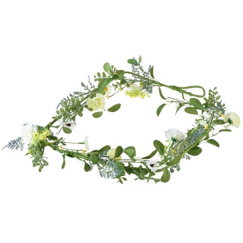 Prodotto Ghirlanda di fiori artificiali ghirlanda decorativa crema giallo bianco 125 cm