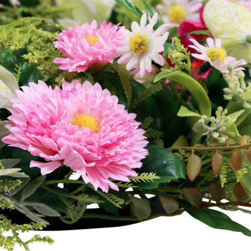Prodotto Ghirlanda di fiori corona artificiale per porta primavera estate Ø30cm H9cm